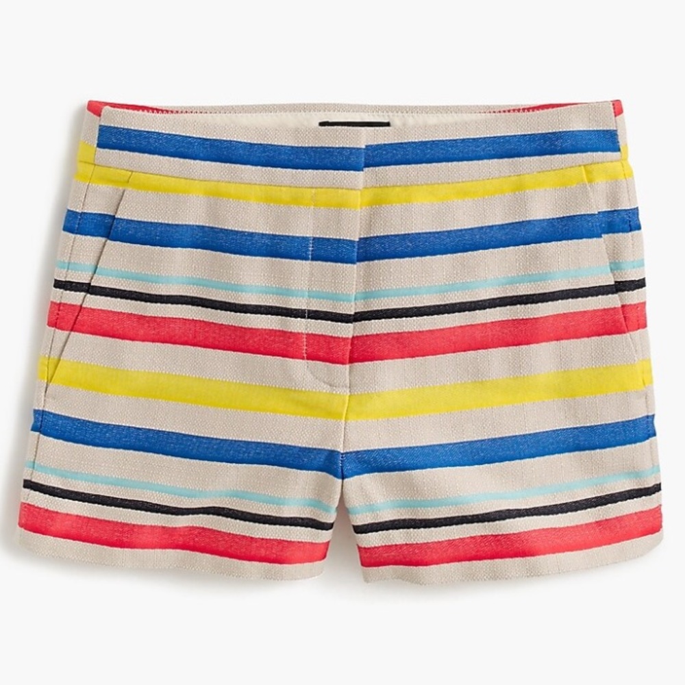 J. Crew Colorful jacquard striped short